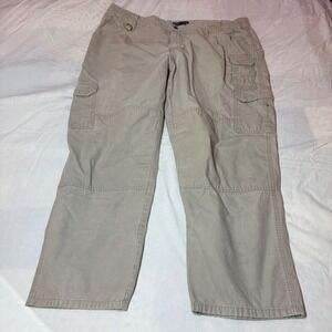 5.11 Tactical Series Mens 44x30 Khaki Tan Cotton Canvas Cargo Pants 74251
